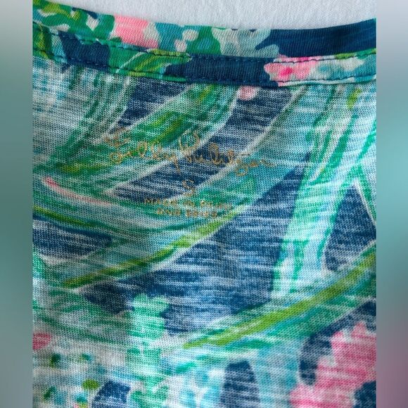 Lilly Pulitzer | Etta Cotton Long Sleeve Sweet Escape Printed Top Small - Picture 4 of 7